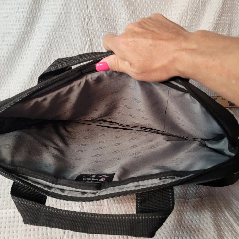 SwissGear Laptop‎ Messenger Bag Black Blue Briefcase Shoulder Strap Travel Case